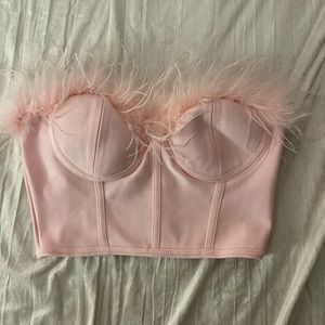 Pink feather corset - Revolve / superdown brand size s